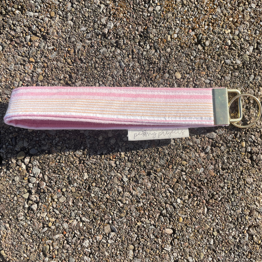 2000s Stripe Keychain Wristlet