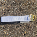 Blue Polo Stripe Keychain Wristlet