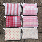 Pink Stripe Keychain Wallet