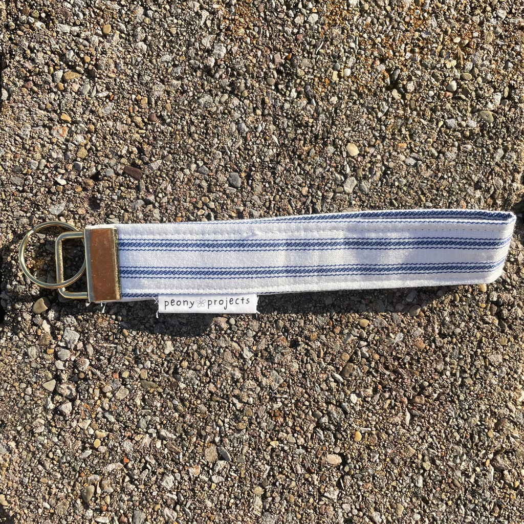 Nautical Stripe Keychain Wristlet