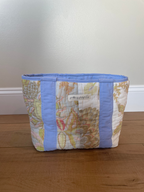Blue Mini Upcycled Quilt Tote Bag