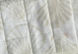 A small quilted fabric pouch with a white and green leaf pattern on top and a green-and-white gingham check pattern underneath, featuring a small fabric label that reads 'picking projects'.