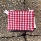 Red Gingham Keychain Wallet