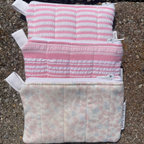 Pink Stripe Keychain Wallet