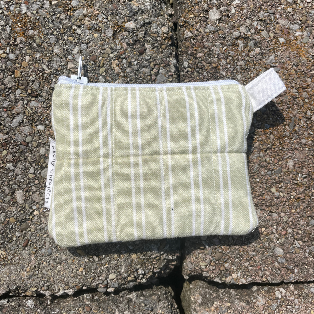 Green Stripe Keychain Wallet