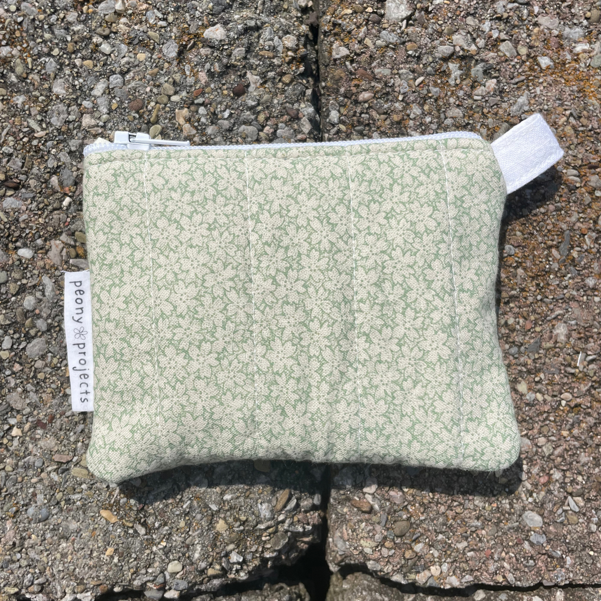 Green Floral Keychain Wallet