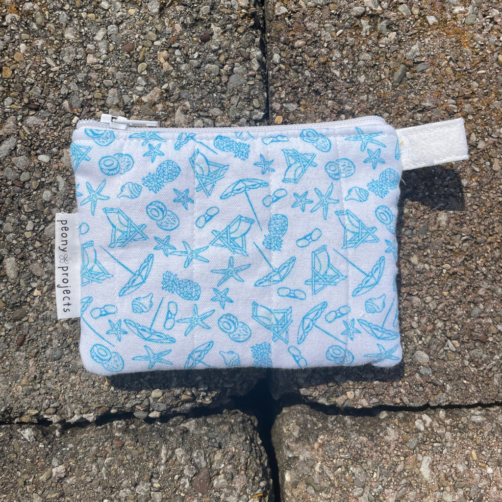 Beachy Blue Keychain Wallet