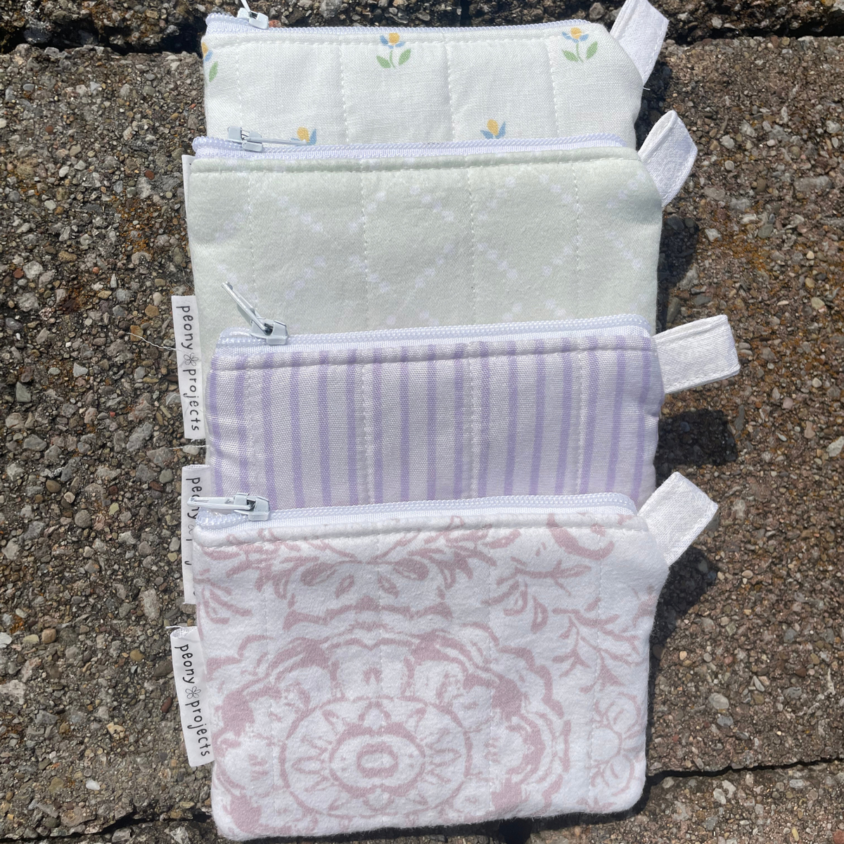 Purple Stripe Keychain Wallet