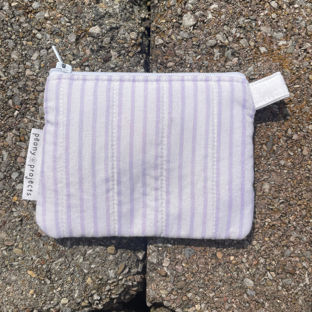 Purple Stripe Keychain Wallet