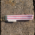 Red Stripe Keychain Wristlet