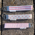 Red Stripe Keychain Wristlet