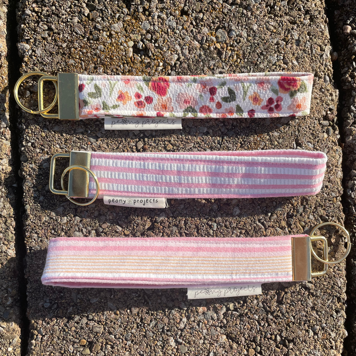 Watercolor Floral Keychain Wristlet