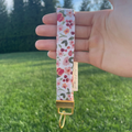 Watercolor Floral Keychain Wristlet