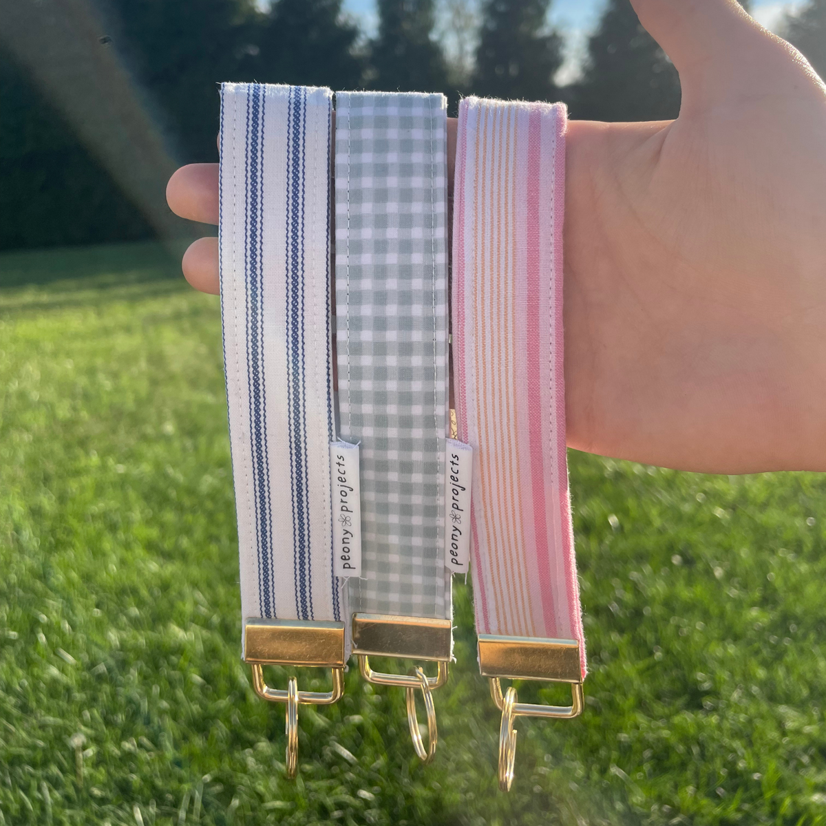2000s Stripe Keychain Wristlet