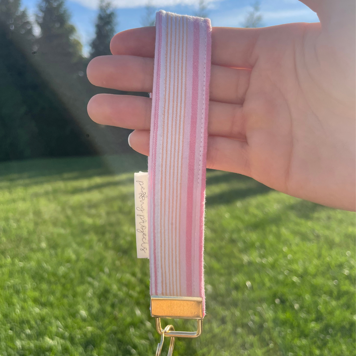 2000s Stripe Keychain Wristlet