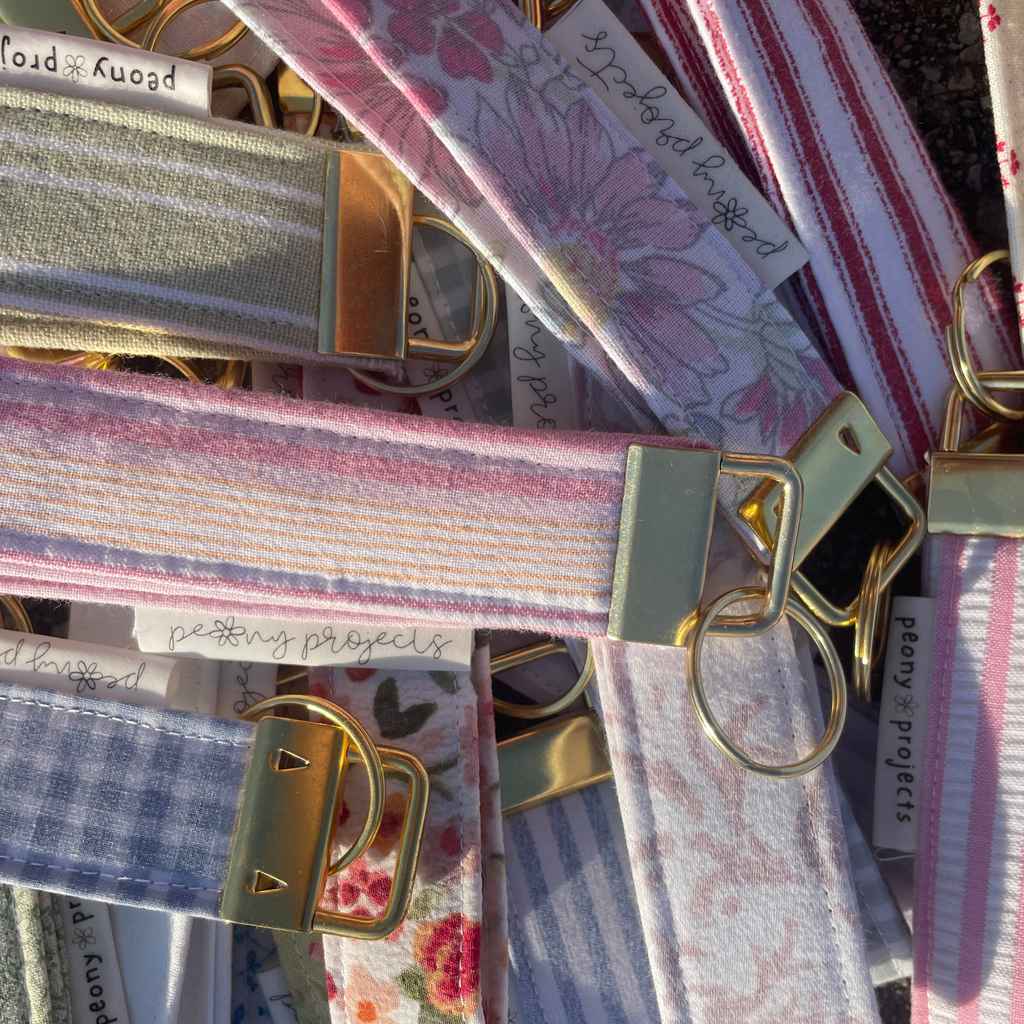 2000s Stripe Keychain Wristlet