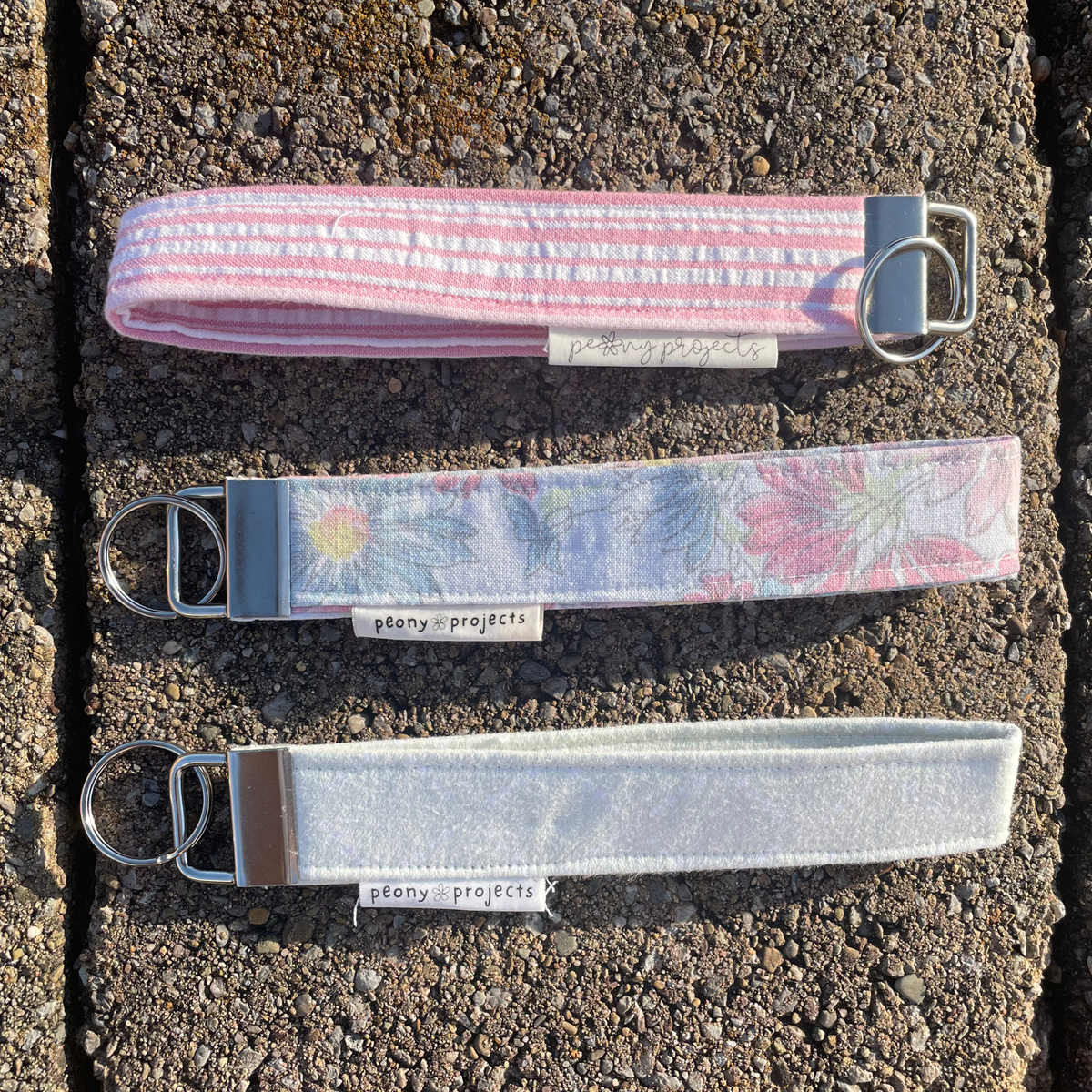 2000s Stripe Keychain Wristlet