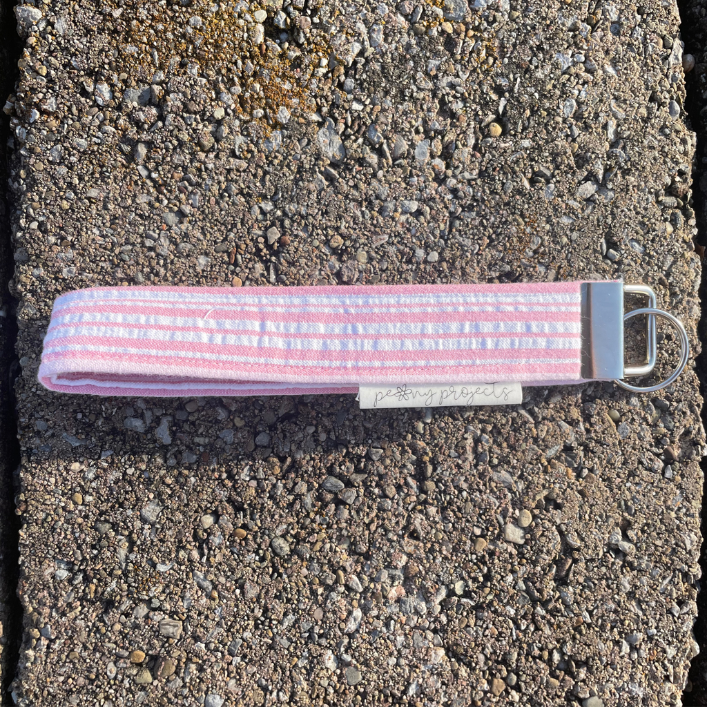 2000s Stripe Keychain Wristlet