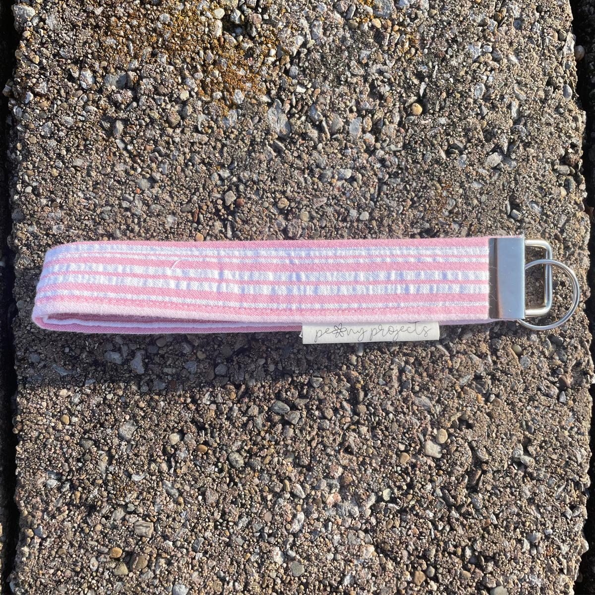 2000s Stripe Keychain Wristlet