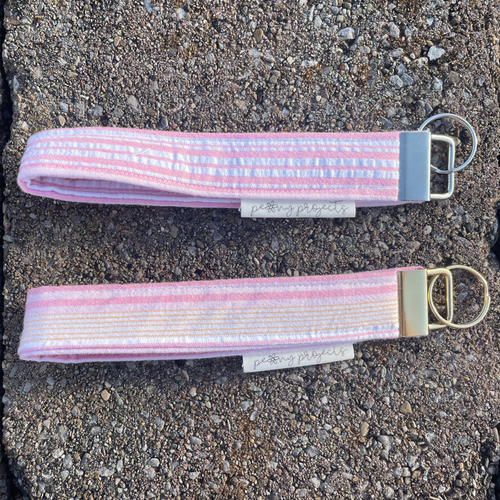 2000s Stripe Keychain Wristlet