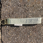 Green Floral Keychain Wristlet