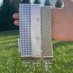 Green Floral Keychain Wristlet