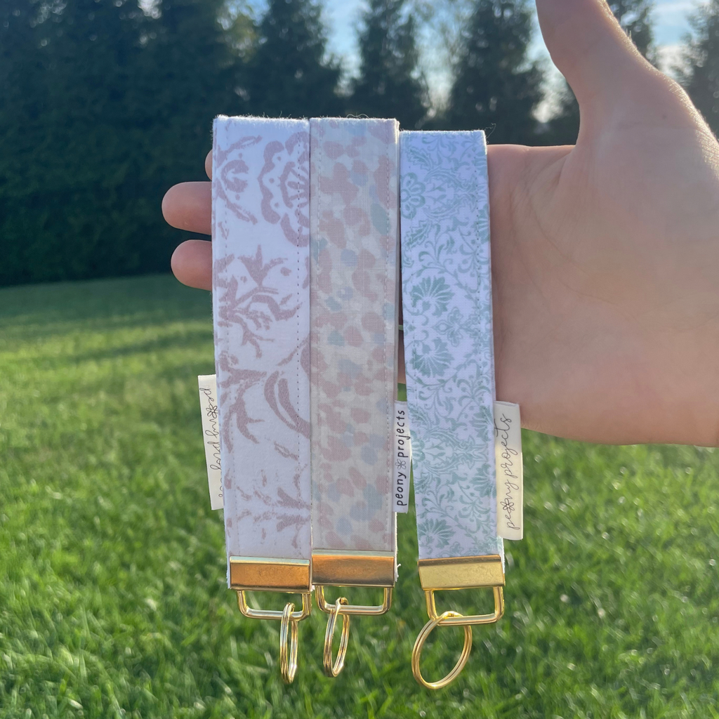 Vintage Teal Keychain Wristlet