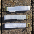 Blue Stripe Keychain Wristlet