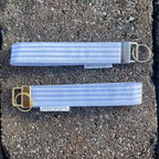 Blue Stripe Keychain Wristlet