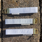 Blue Polo Stripe Keychain Wristlet