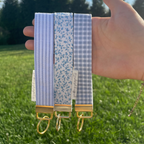 Blueberry Floral Keychain Wristlet