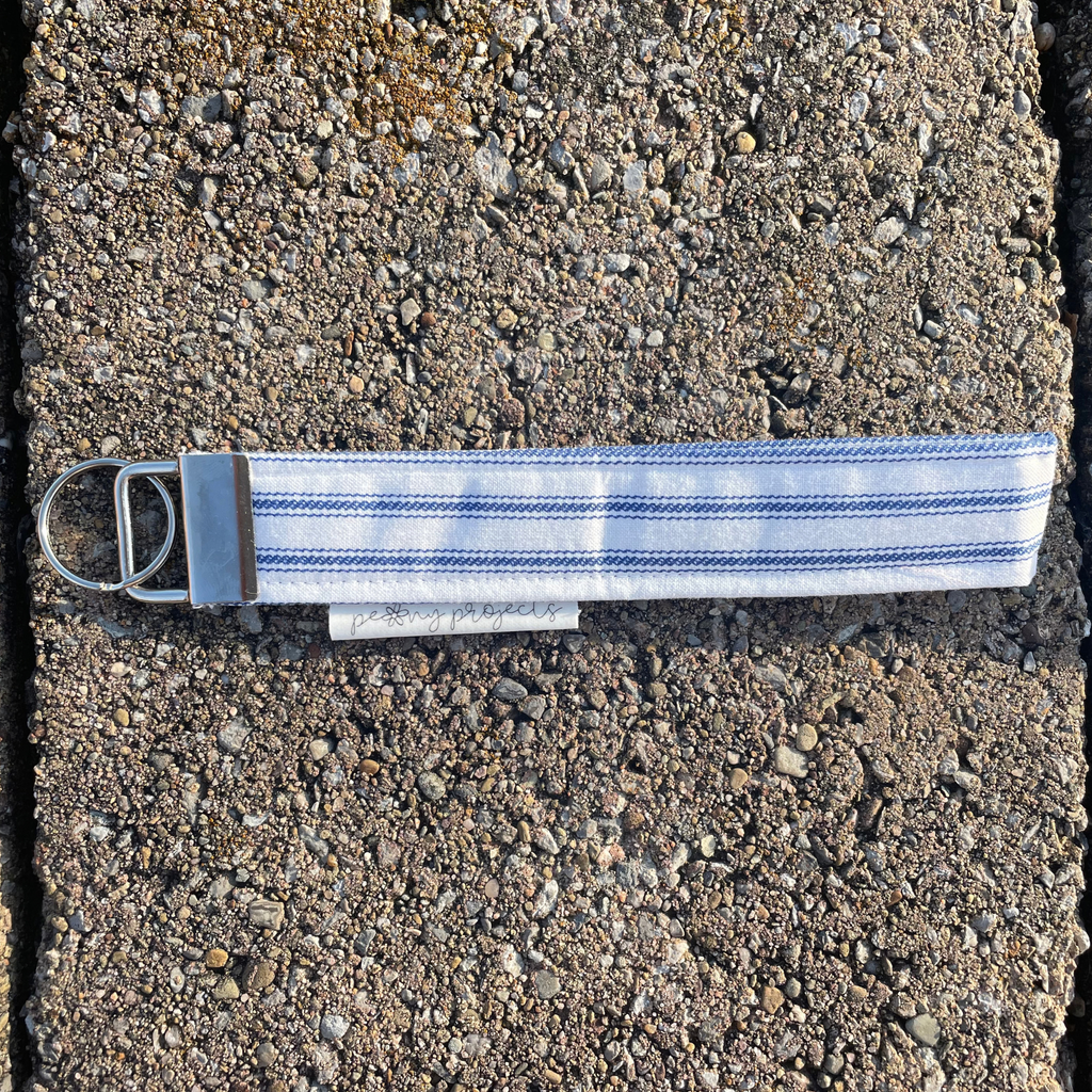 Nautical Stripe Keychain Wristlet