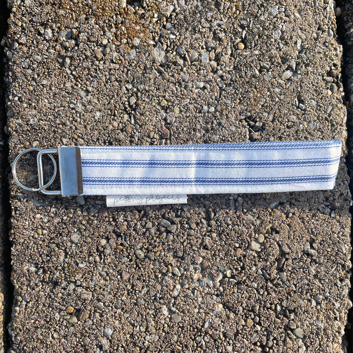 Nautical Stripe Keychain Wristlet
