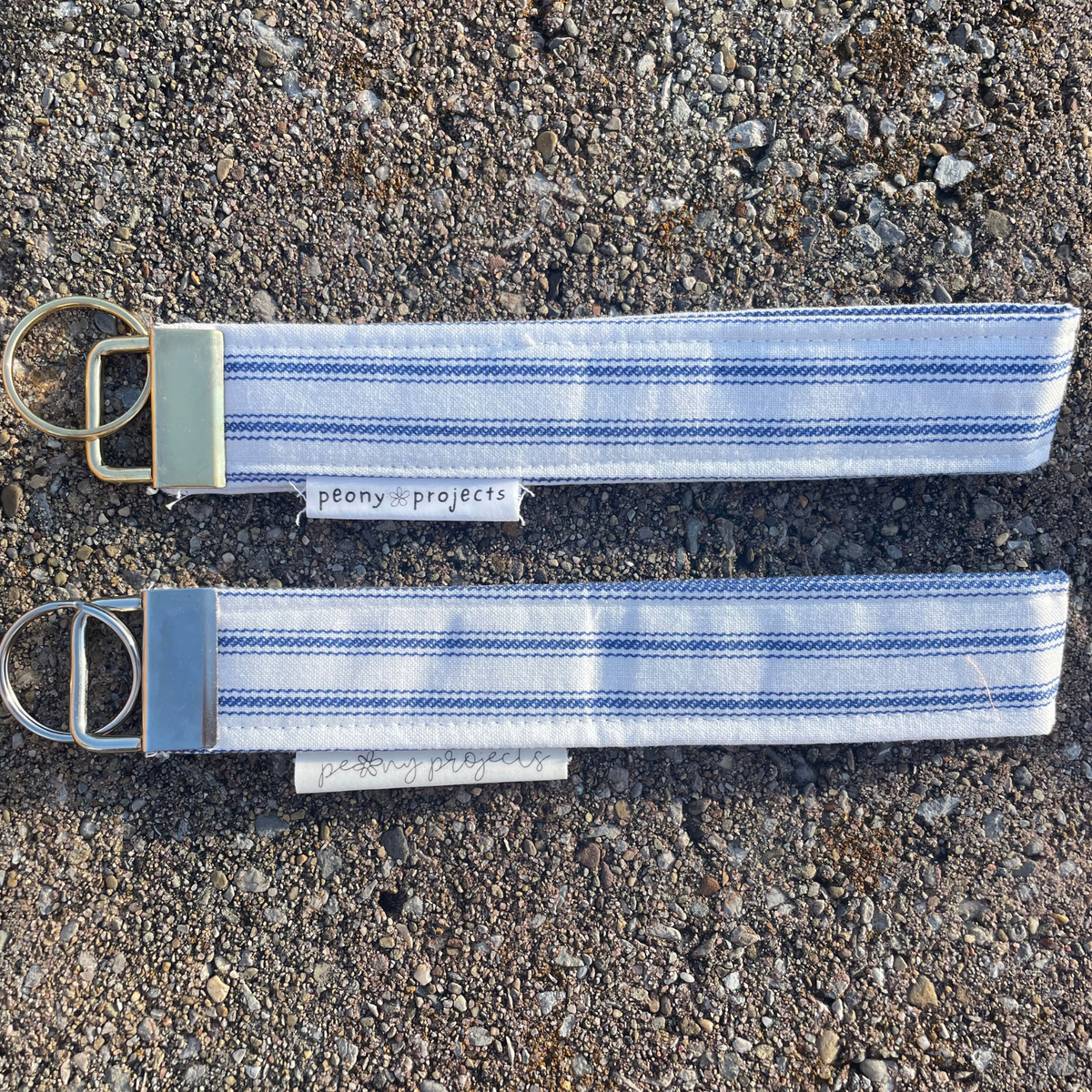 Nautical Stripe Keychain Wristlet