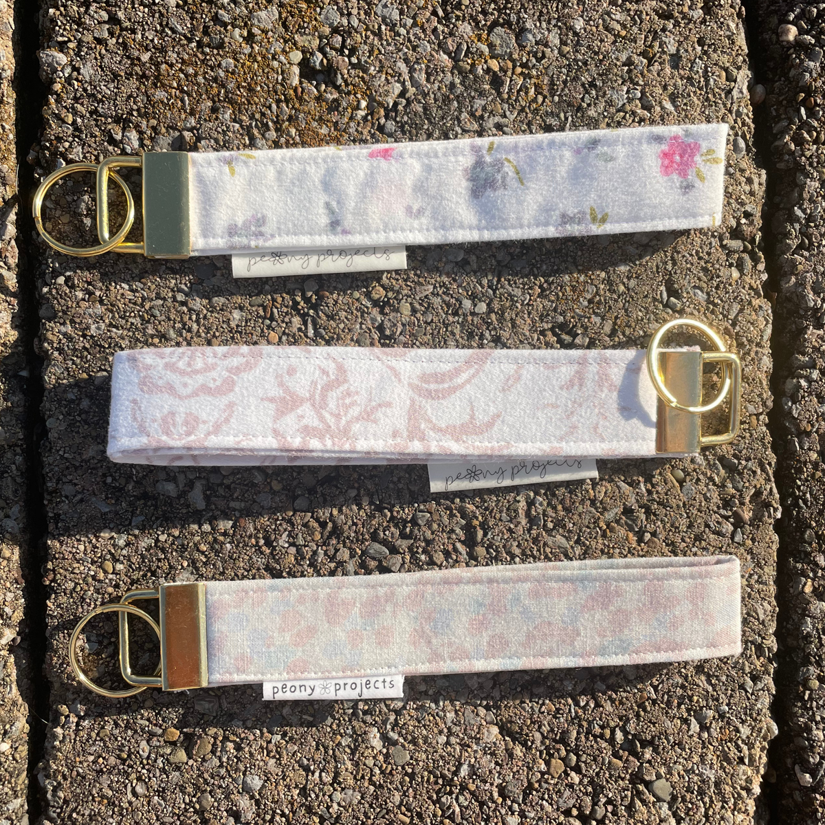 Vintage Pink Keychain Wristlet