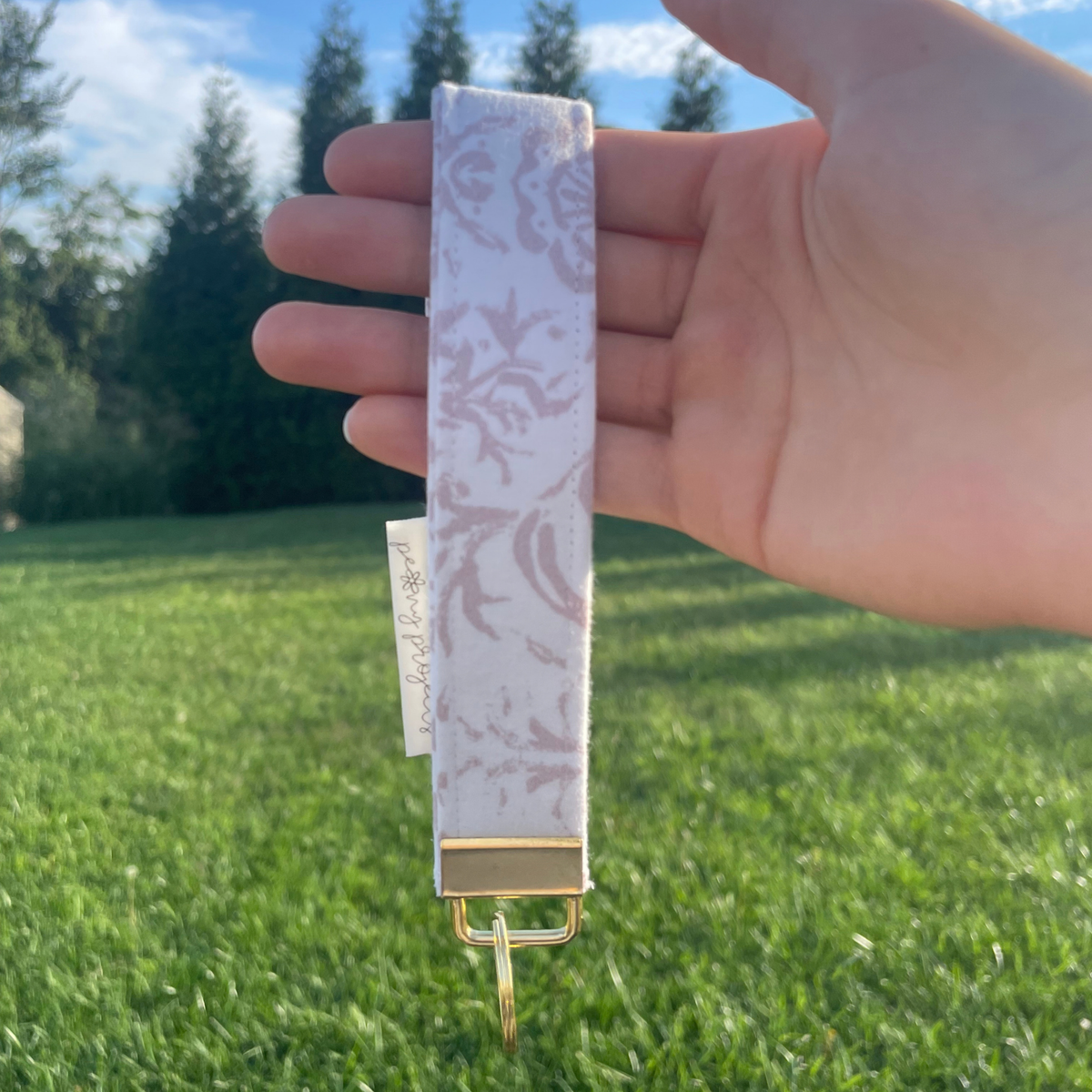 Vintage Pink Keychain Wristlet