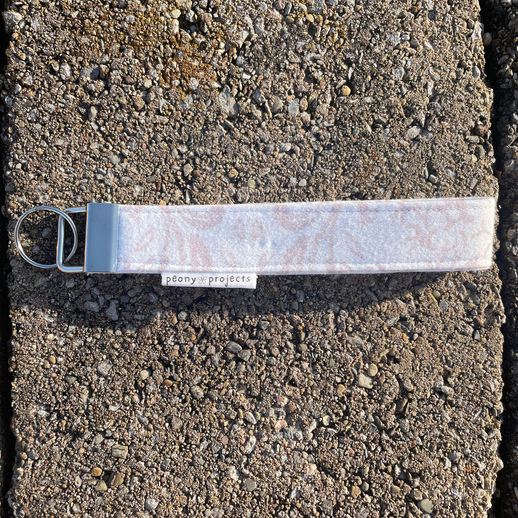 Vintage Pink Keychain Wristlet