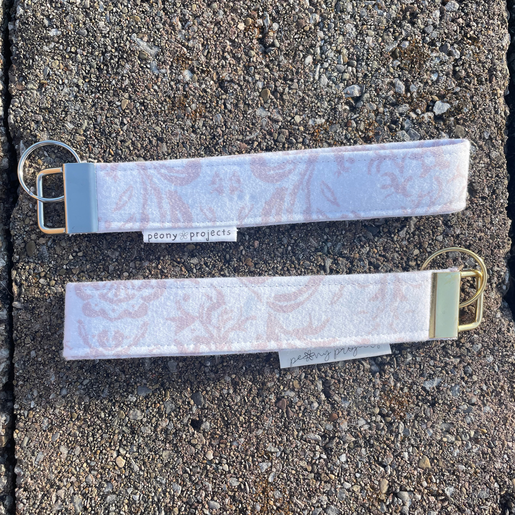 Vintage Pink Keychain Wristlet