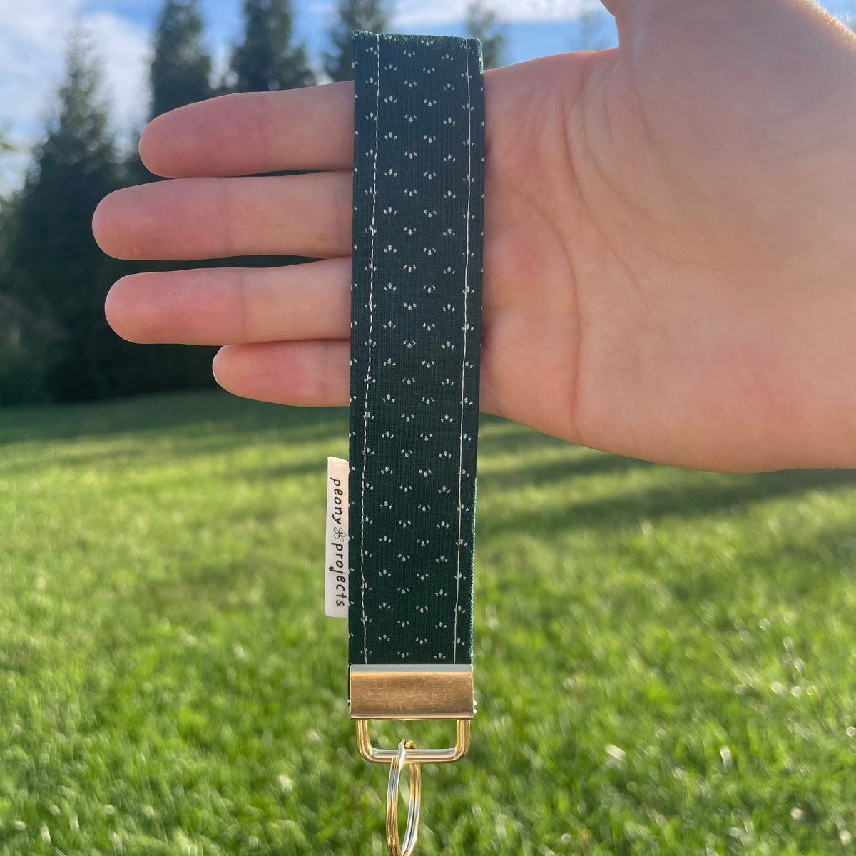 Dark Emerald Keychain Wristlet