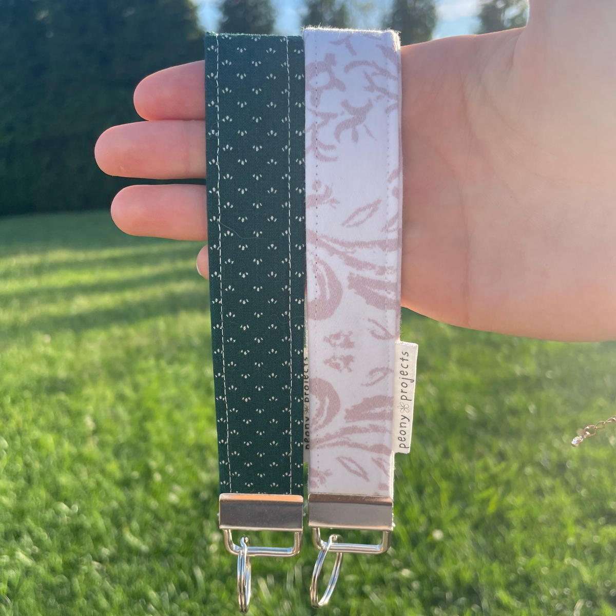 Dark Emerald Keychain Wristlet