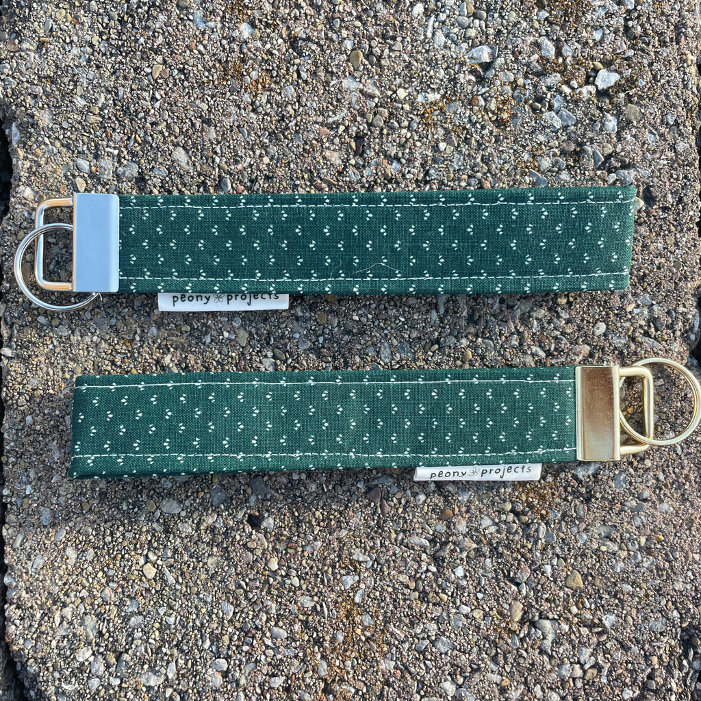 Dark Emerald Keychain Wristlet