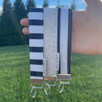 Navy Stripe Keychain Wristlet
