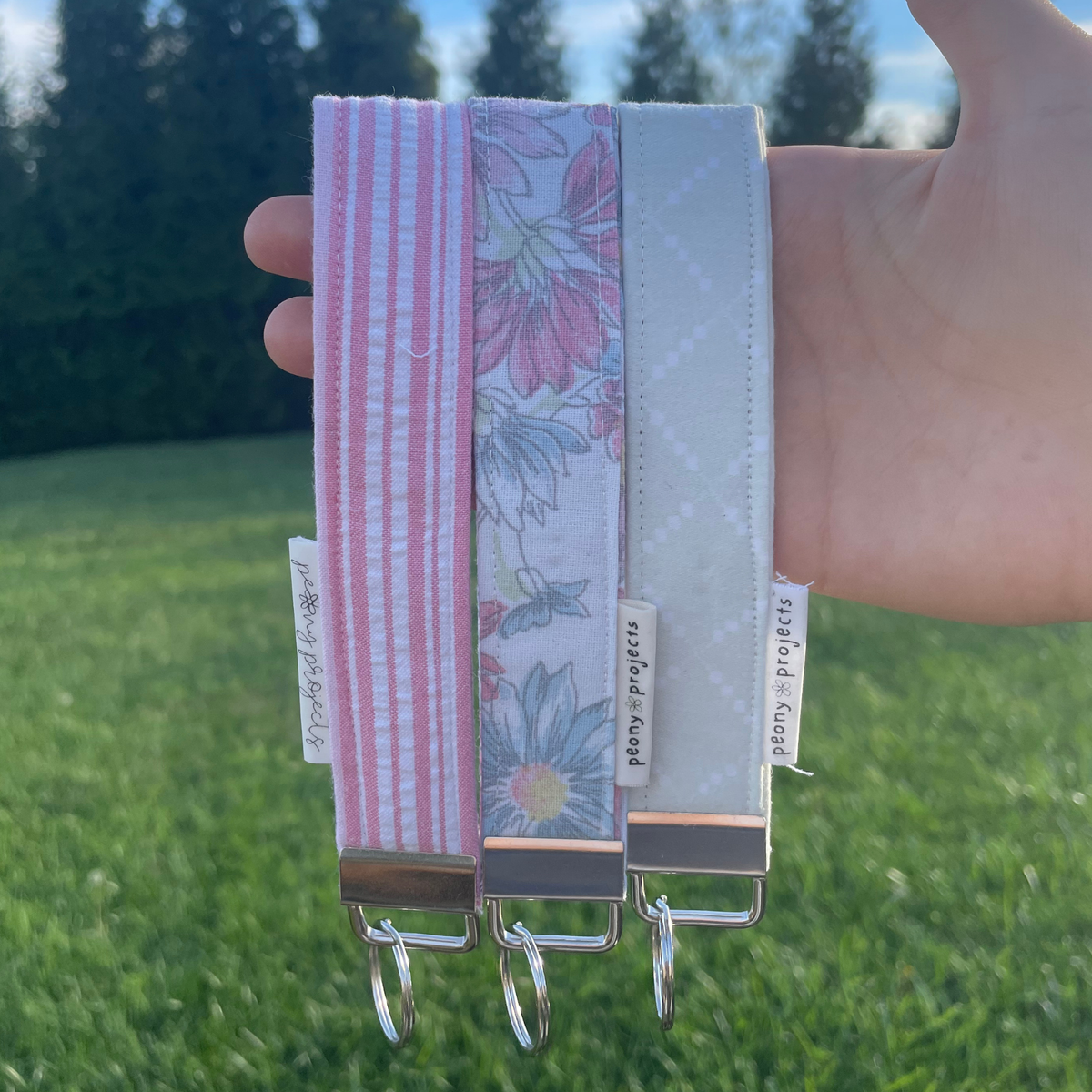 Seafoam Diamond Keychain Wristlet