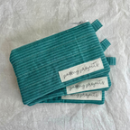 Teal Stripe Keychain Wallet