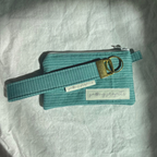 Teal Stripe Keychain Wallet