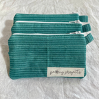 Teal Stripe Keychain Wallet