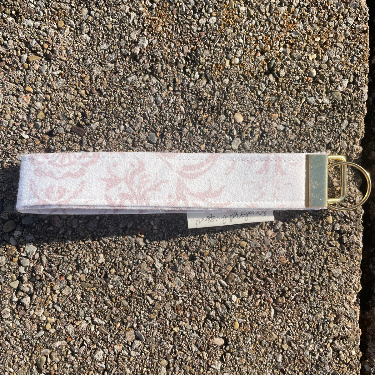 Vintage Pink Keychain Wristlet