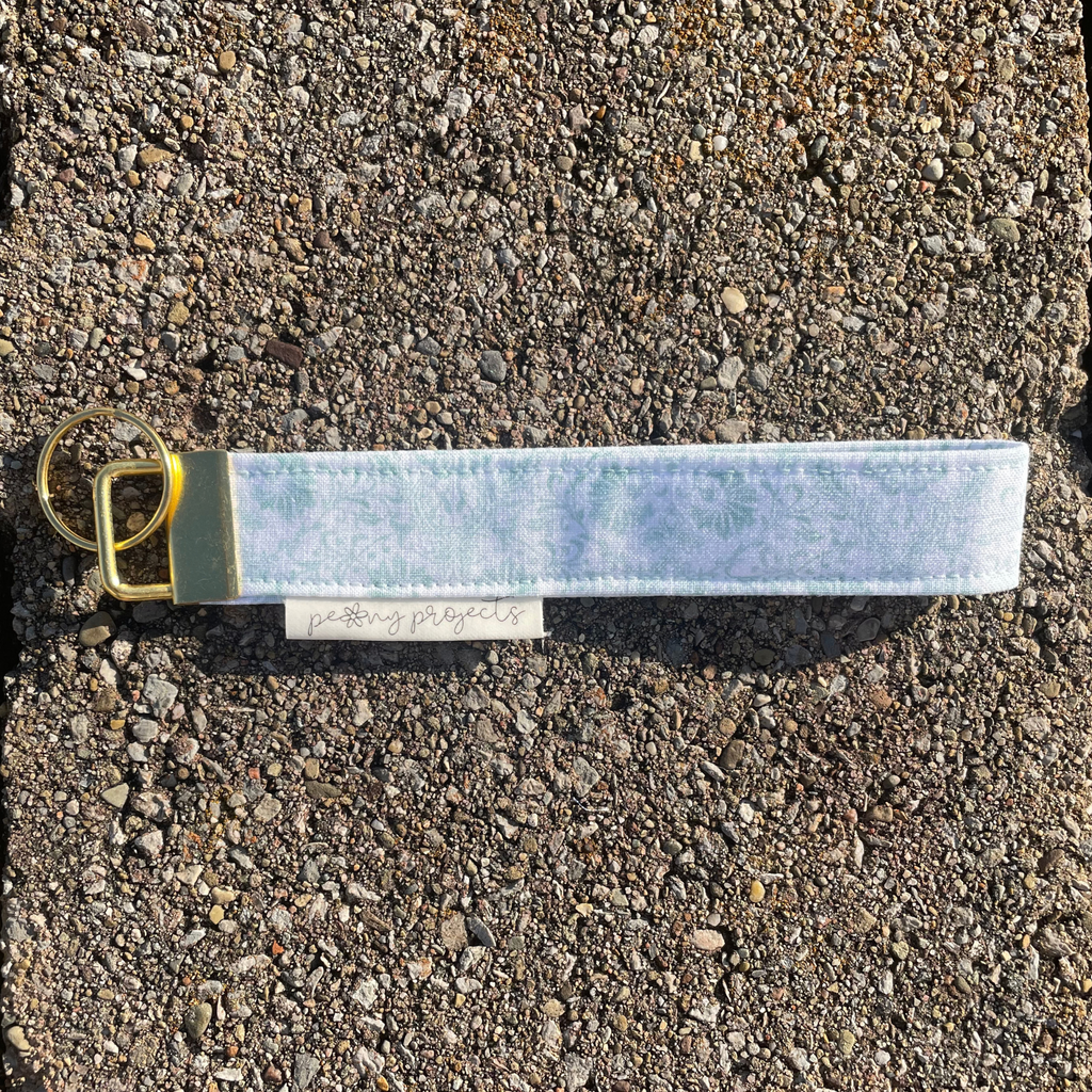 Vintage Teal Keychain Wristlet