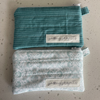 Teal Stripe Keychain Wallet