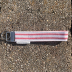 Red Stripe Keychain Wristlet